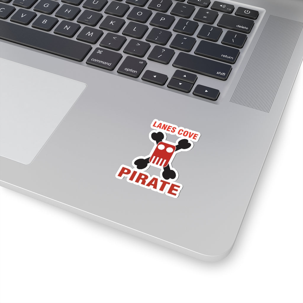 Lanes Cove Pirate Stickers Red Black - Nautical Design Decal 4 Sizes