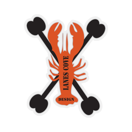 Lobster Bones Decal - Nautical Skeleton Design 4 Sizes