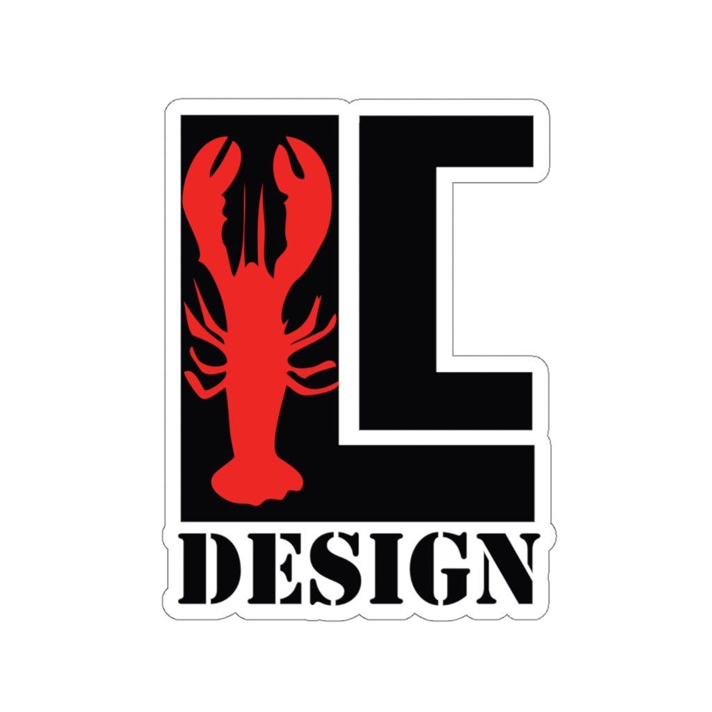 Lanes Cove Design Sticker Black Red Lobster - Gloucester Decal 4 Sizes