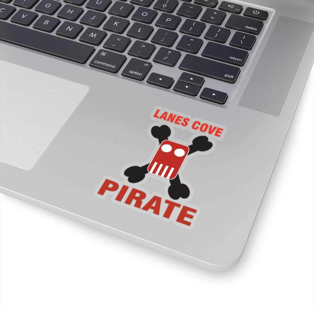 Lanes Cove Pirate Stickers Red Black - Nautical Design Decal 4 Sizes