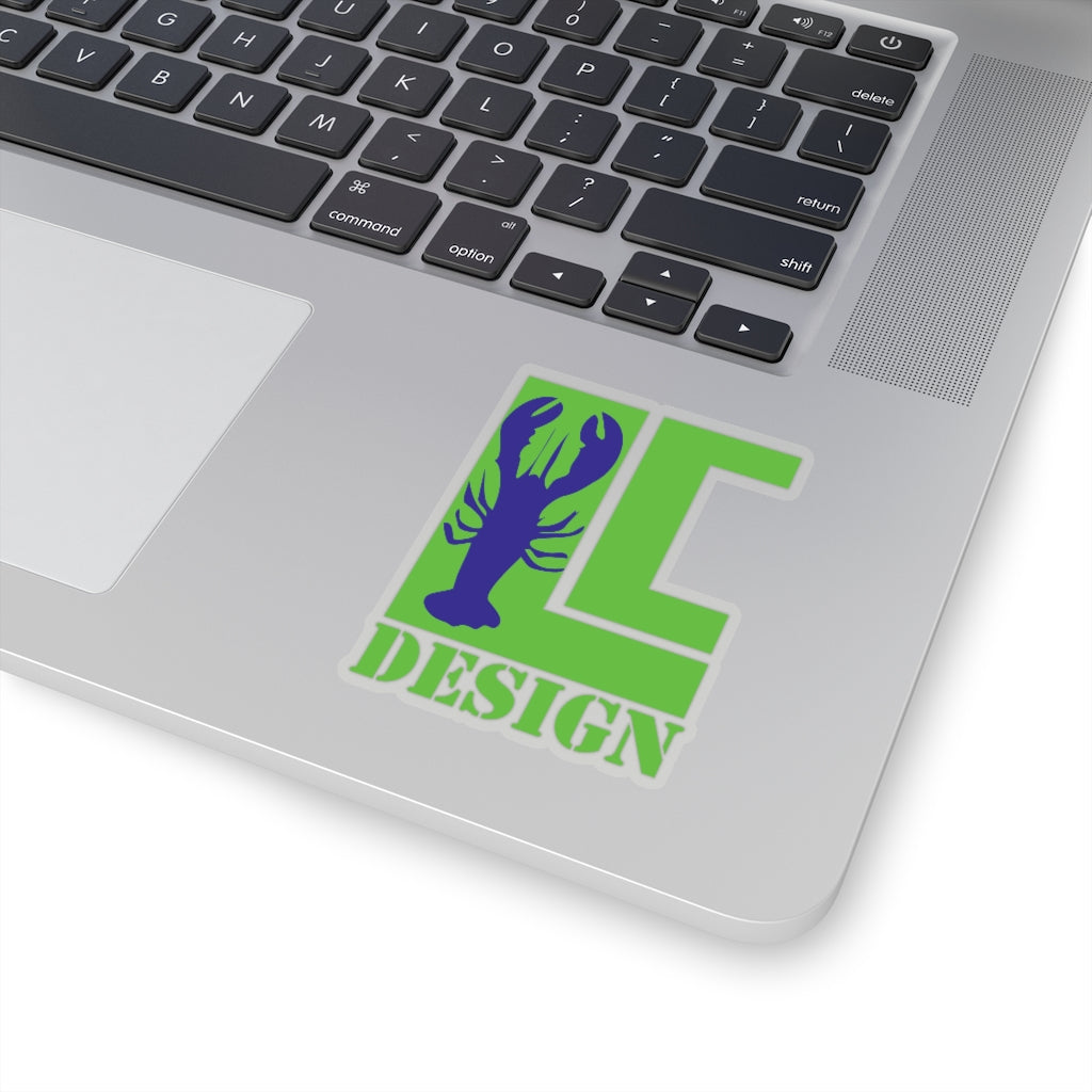 Lanes Cove Design Sticker Green Blue Lobster - Gloucester Decal 4 Sizes
