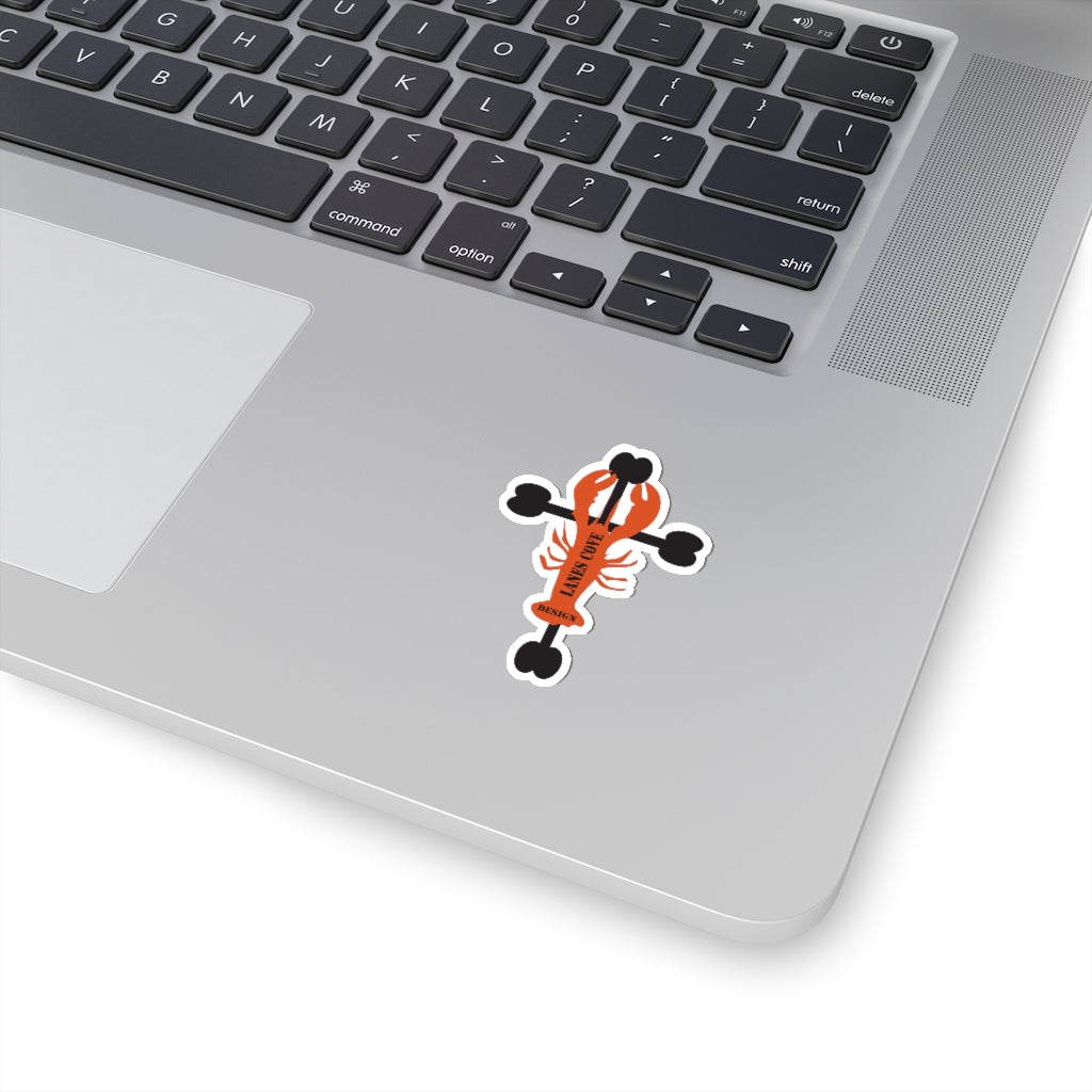 Lobster Cross Decal - Nautical Design 4 Sizes