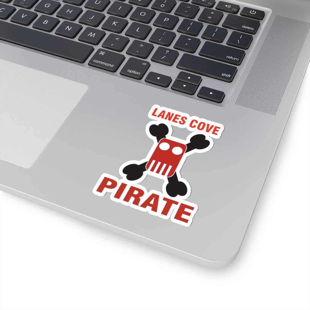 Lanes Cove Pirate Stickers Red Black - Nautical Design Decal 4 Sizes