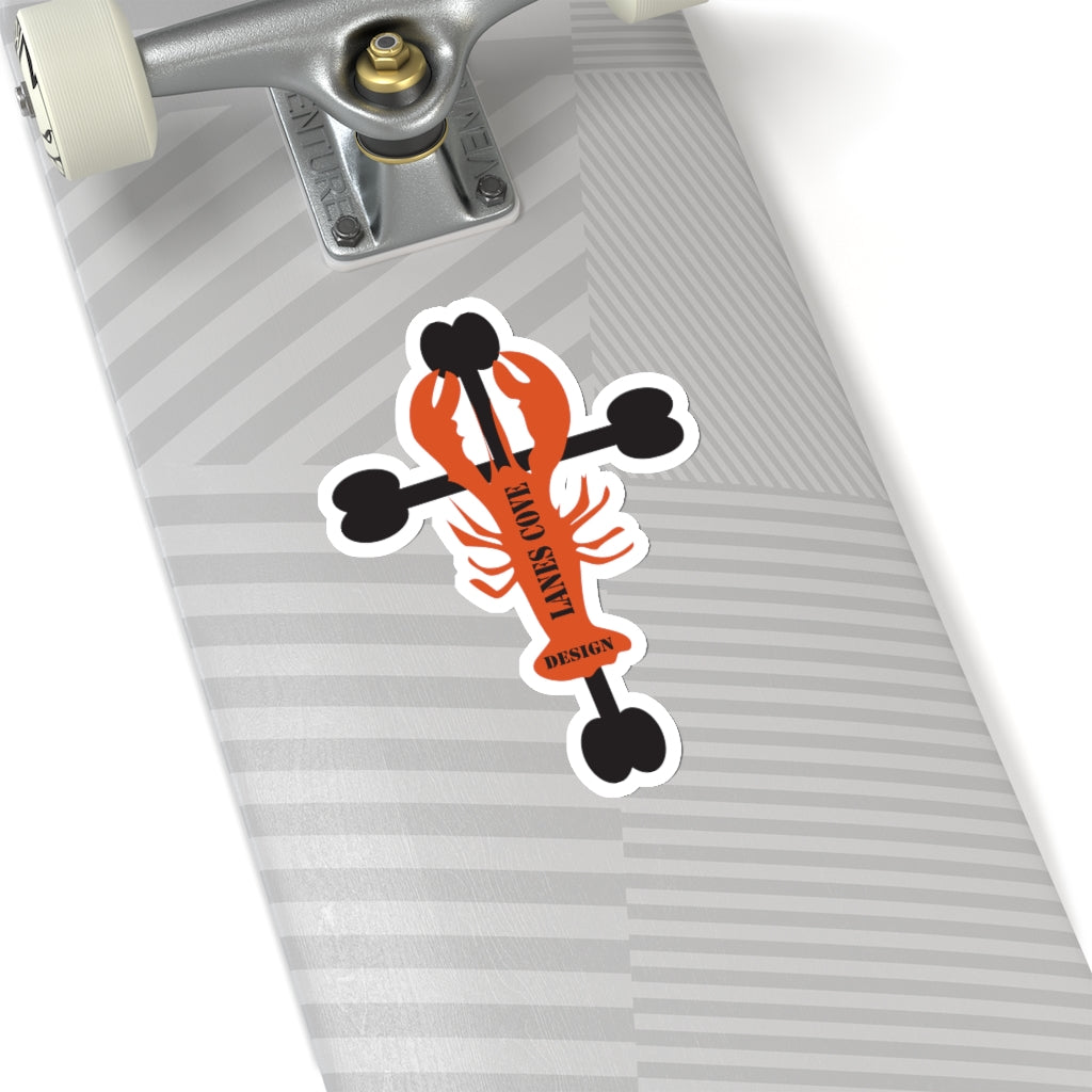 Lobster Cross Decal - Nautical Design 4 Sizes