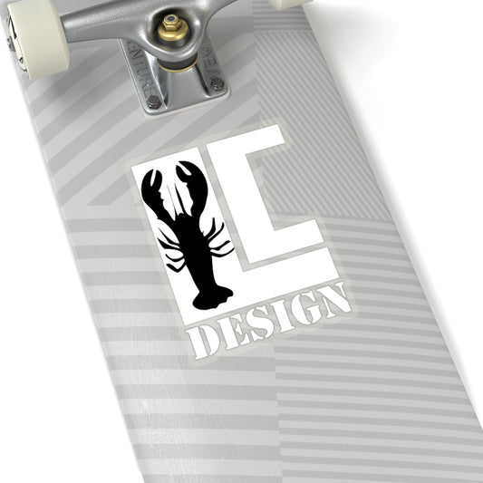 Lanes Cove Design Sticker White Black Lobster - Gloucester Decal 4 Sizes