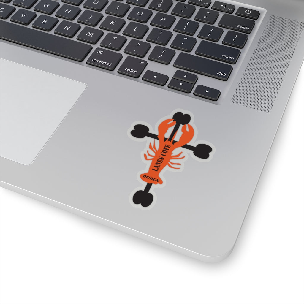 Lobster Cross Decal - Nautical Design 4 Sizes