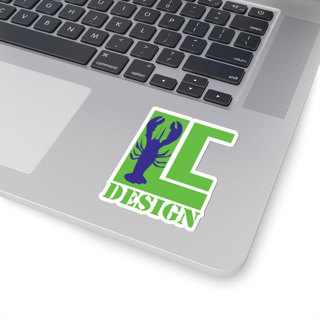 Lanes Cove Design Sticker Green Blue Lobster - Gloucester Decal 4 Sizes
