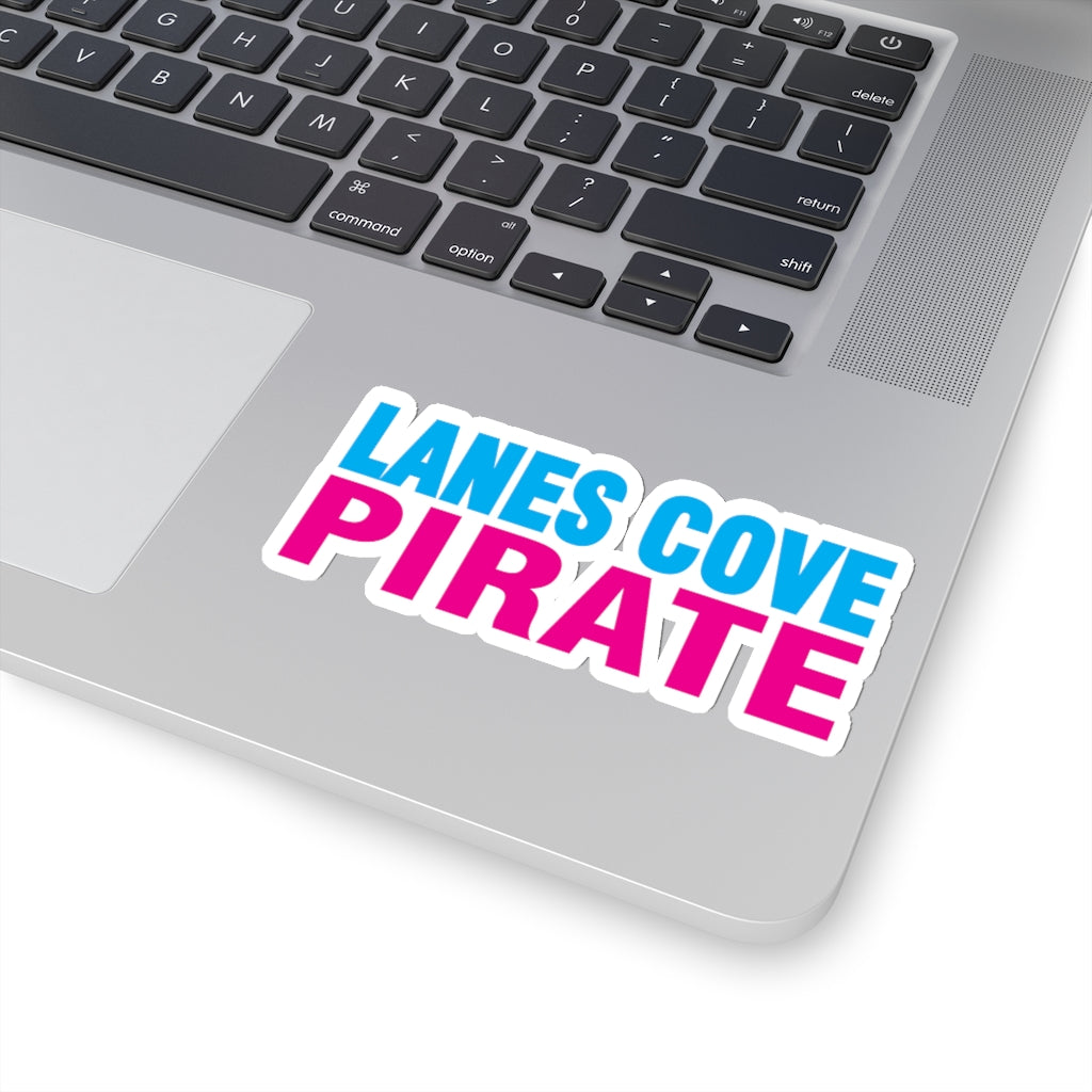 Lanes Cove Pirate Text Sticker - Nautical Typography Decal 4 Sizes