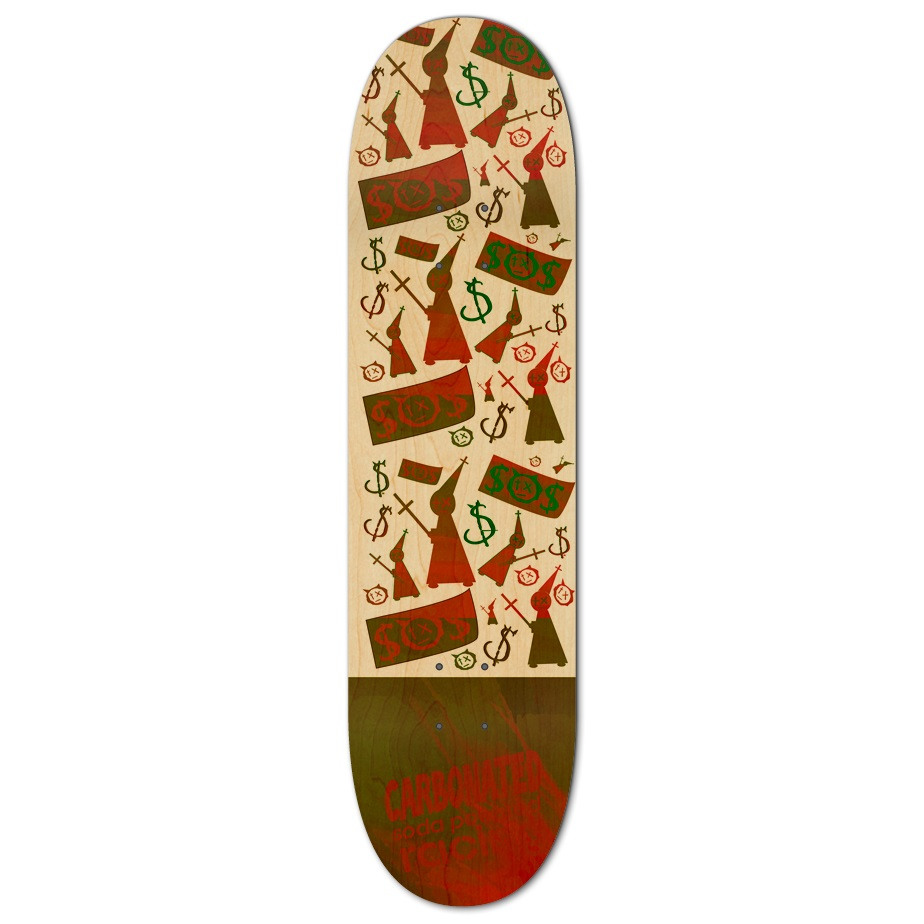 Pope Of Love Greed vs Faith, 8 inch Skateboard