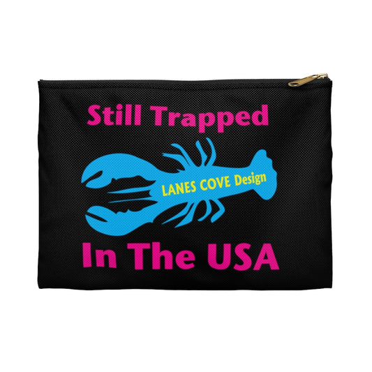 Still Trapped In USA Accessory Pouch Black - Polyester Travel Organizer