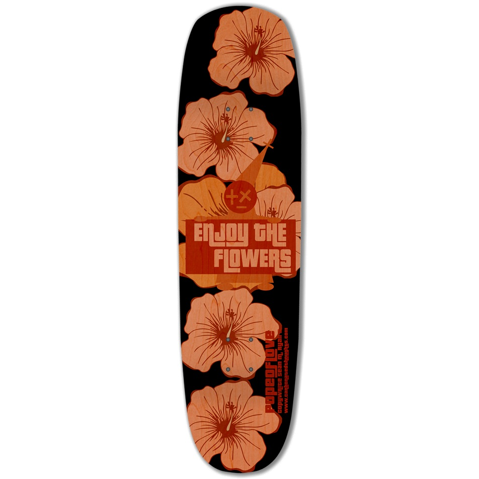 Enjoy The Flowers Square Nose in Black Grain