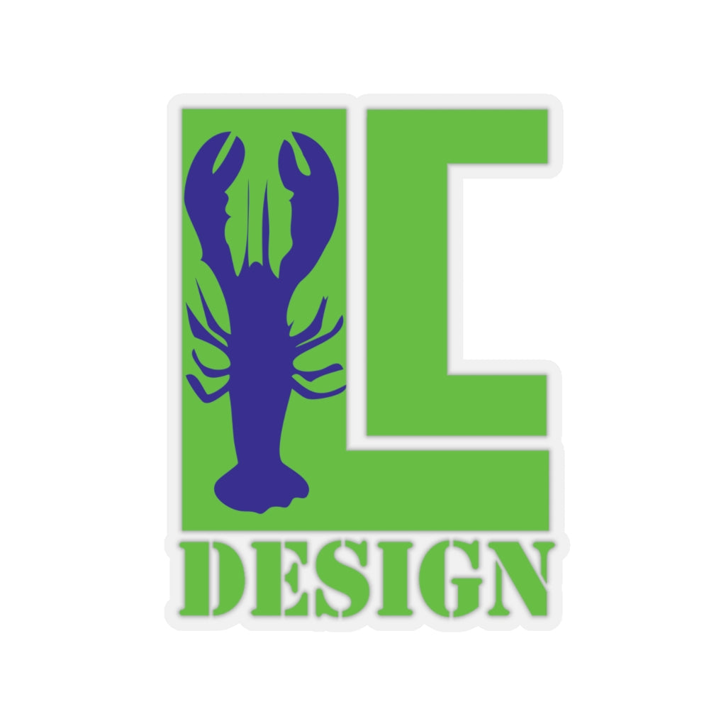 Lanes Cove Design Sticker Green Blue Lobster - Gloucester Decal 4 Sizes