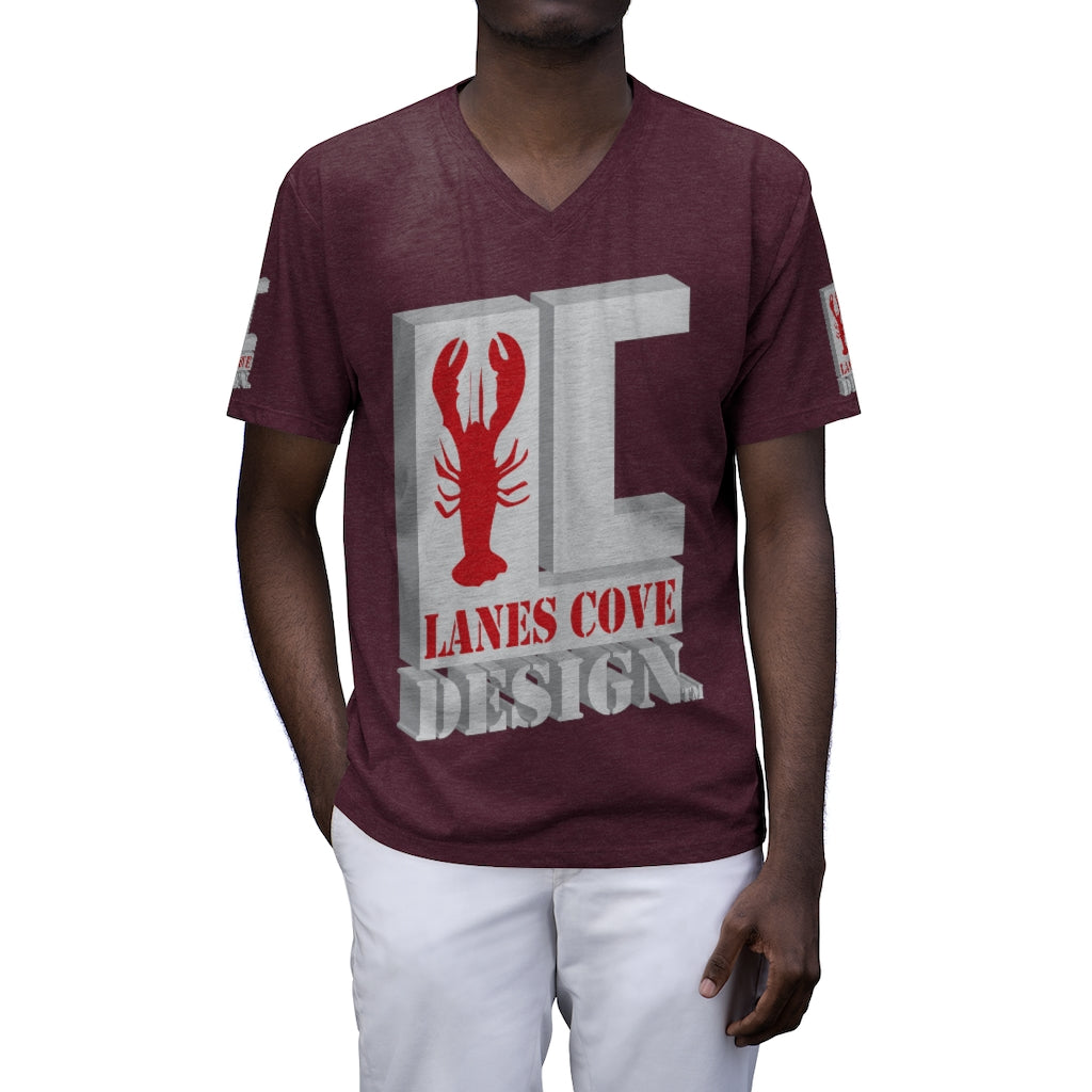 Lanes Cove Design Men's Tri-Blend V-Neck T-Shirt - Premium Soft