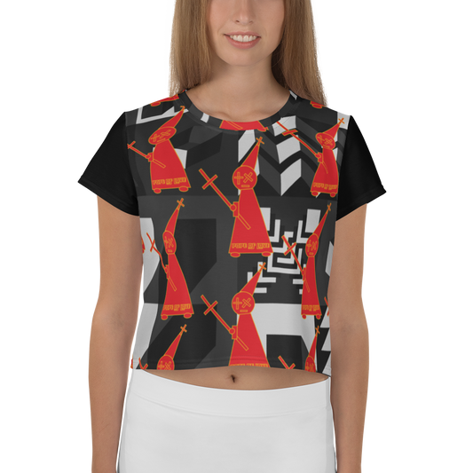 Pope Of Love, All-Over Print Crop Tee
