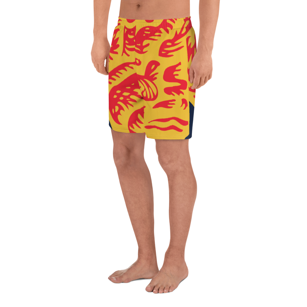 CT Brain, Men's Athletic Long Shorts