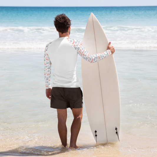 Live Love Wave, Men's Rash Guard