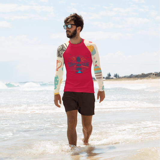 Light Your Way to Fun, Pope Of Love Men's Rash Guard