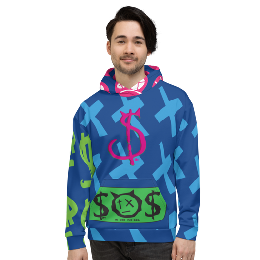 Pope Of Love Money, Full Color Unisex Hoodie