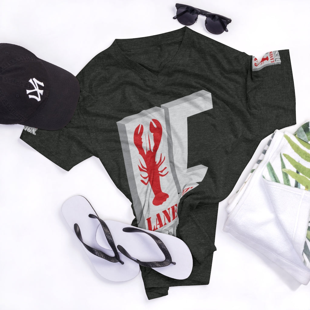 Lanes Cove Design Men's Tri-Blend V-Neck T-Shirt - Premium Soft