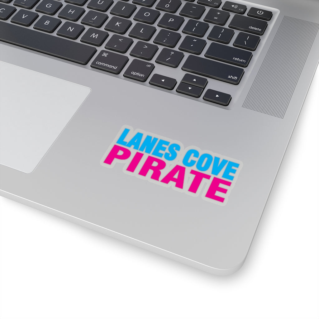 Lanes Cove Pirate Text Sticker - Nautical Typography Decal 4 Sizes