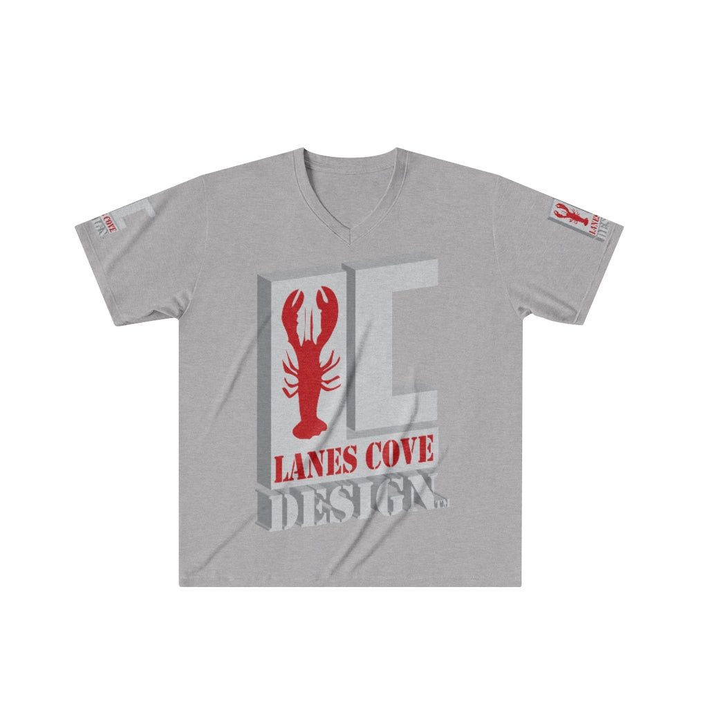 Lanes Cove Design Men's Tri-Blend V-Neck T-Shirt - Premium Soft