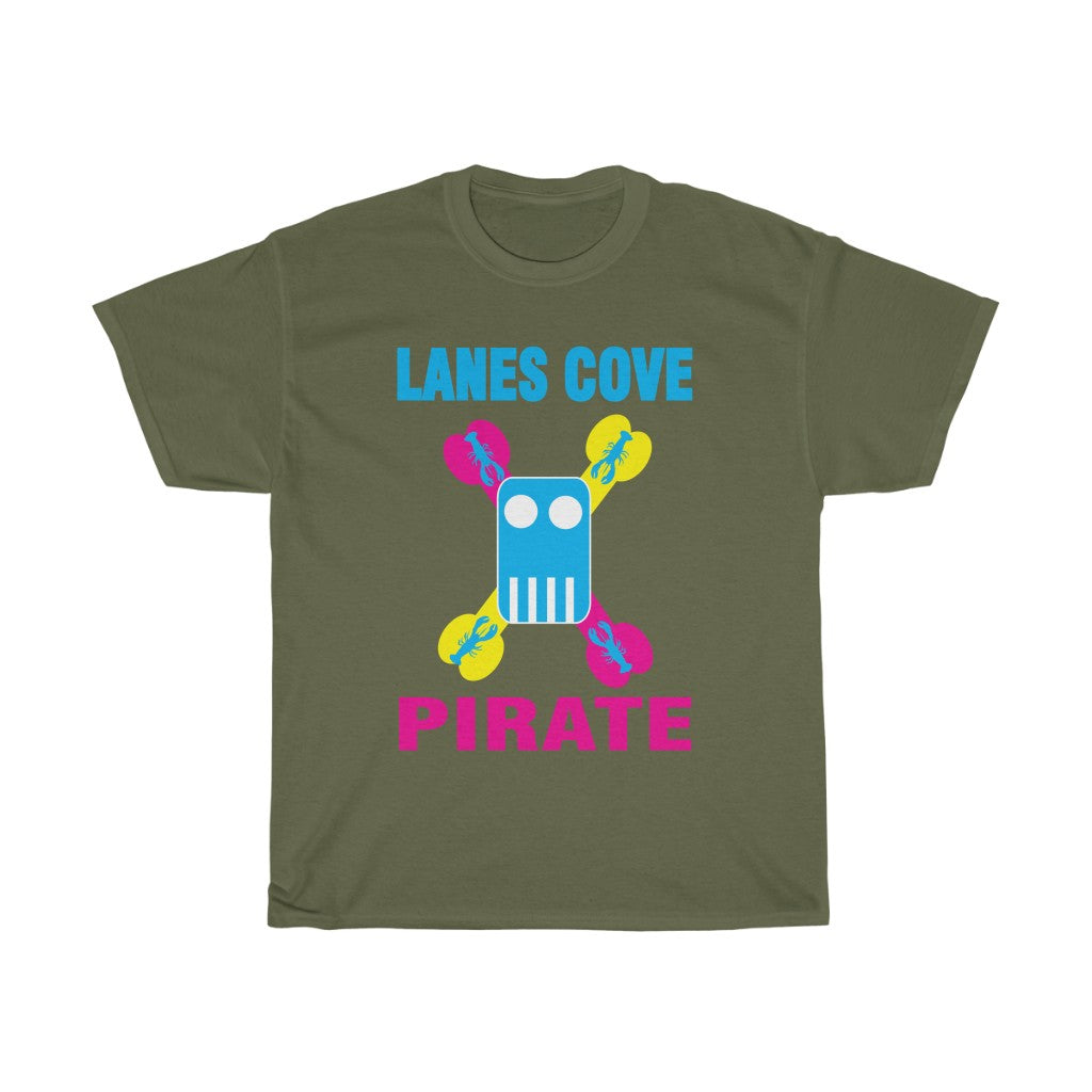 Lanes Cove Colorful Pirate T-Shirt Single Sided - Unisex Cotton Tee