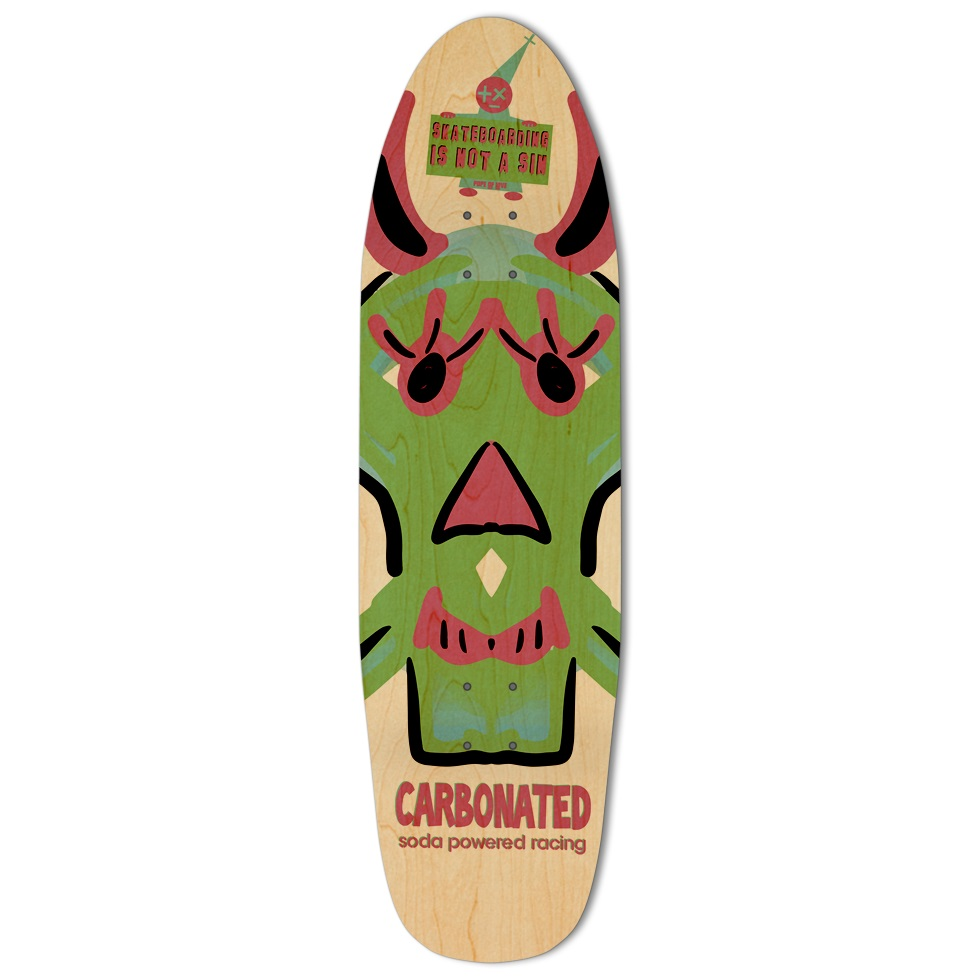Horned Skull Skateboarding is Not a Sin Punk Nose