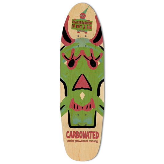Horned Skull Skateboarding is Not a Sin Punk Nose