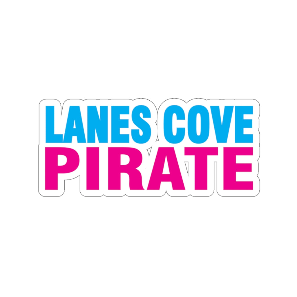 Lanes Cove Pirate Text Sticker - Nautical Typography Decal 4 Sizes