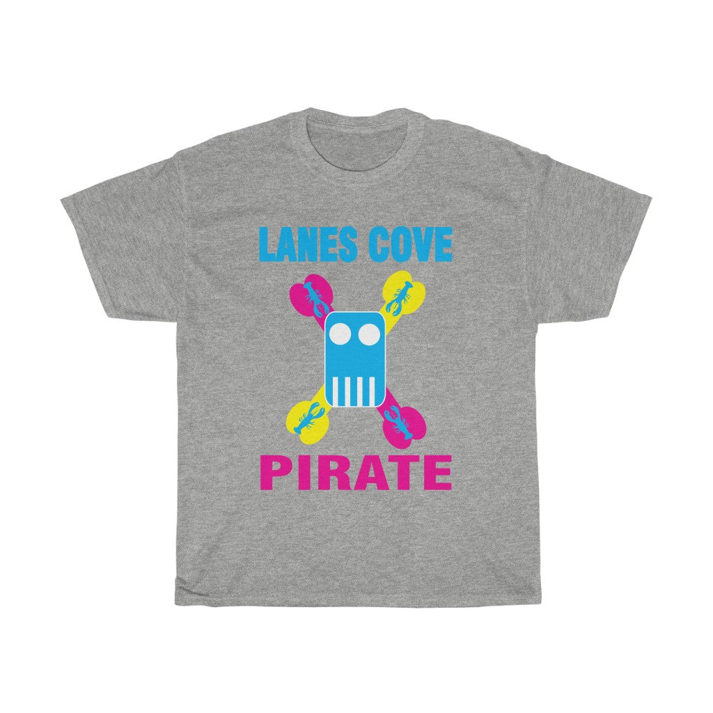 Lanes Cove Colorful Pirate T-Shirt Single Sided - Unisex Cotton Tee
