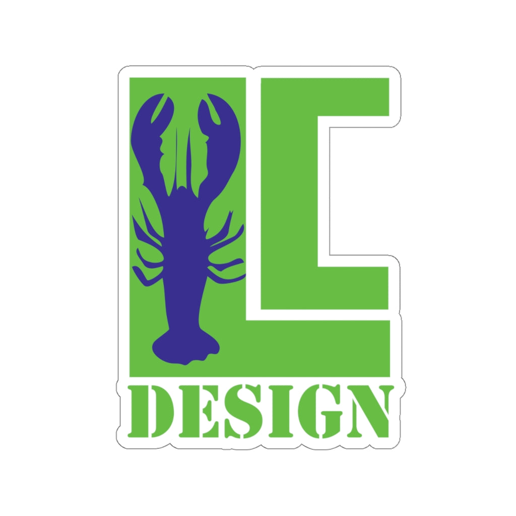 Lanes Cove Design Sticker Green Blue Lobster - Gloucester Decal 4 Sizes