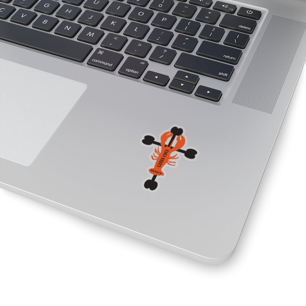 Lobster Cross Decal - Nautical Design 4 Sizes