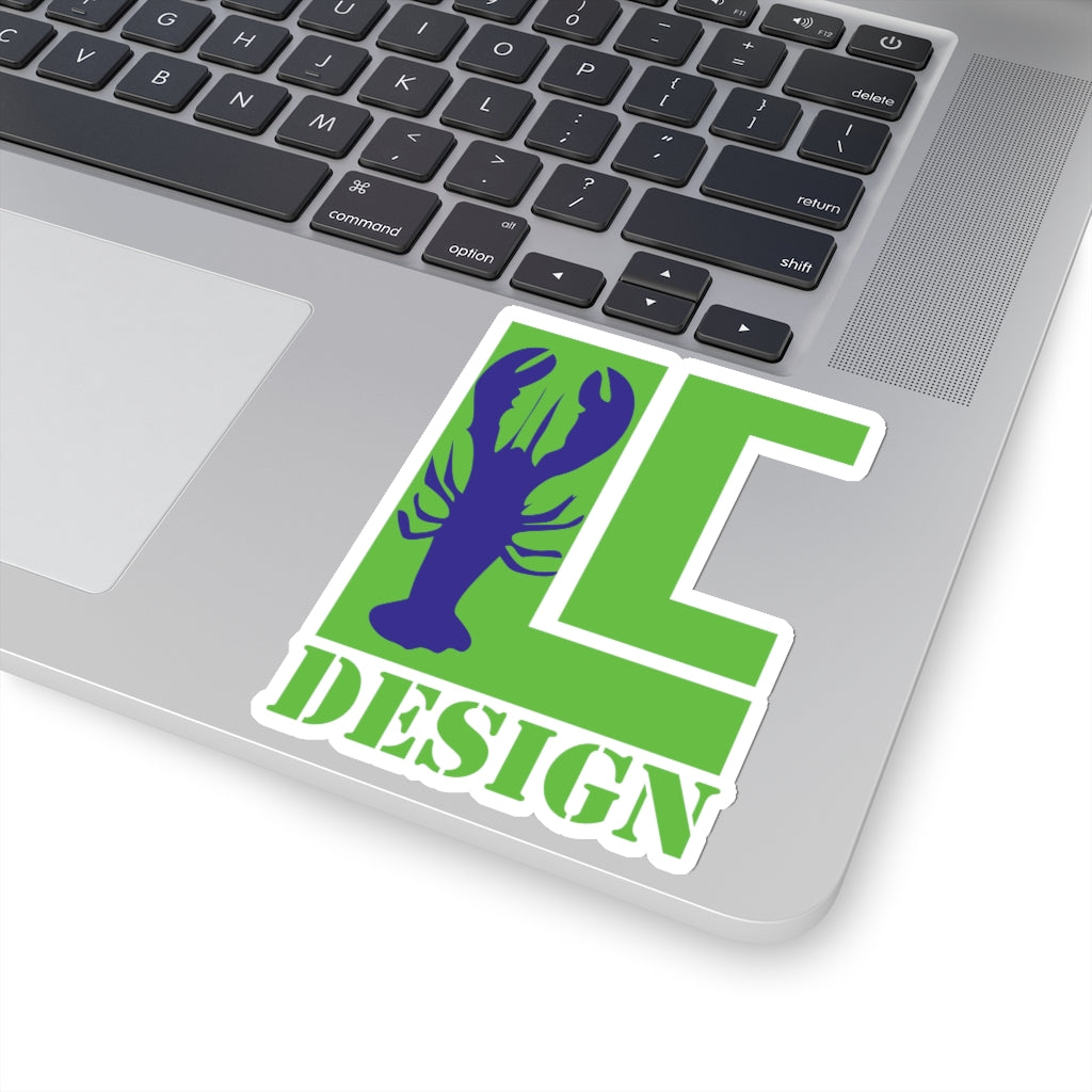 Lanes Cove Design Sticker Green Blue Lobster - Gloucester Decal 4 Sizes