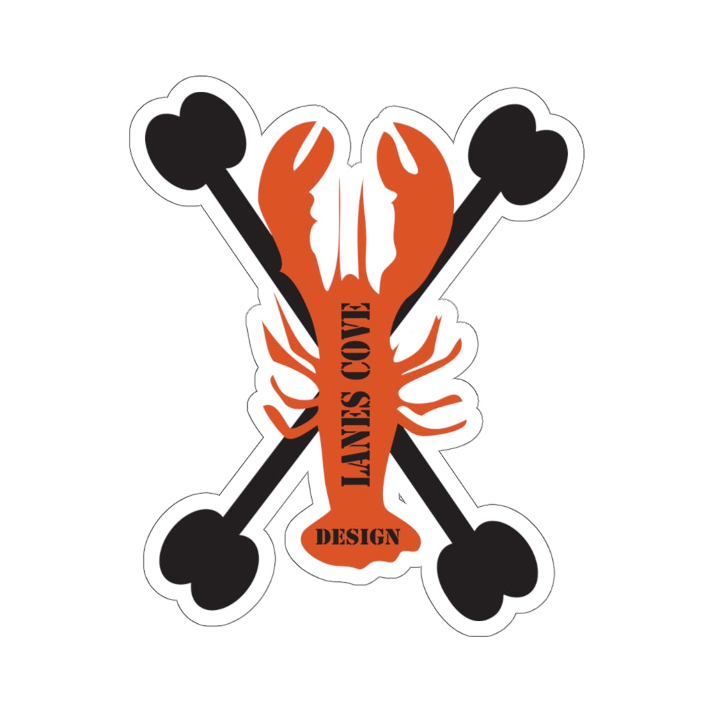 Lobster Bones Decal - Nautical Skeleton Design 4 Sizes