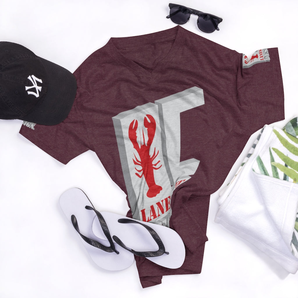 Lanes Cove Design Men's Tri-Blend V-Neck T-Shirt - Premium Soft