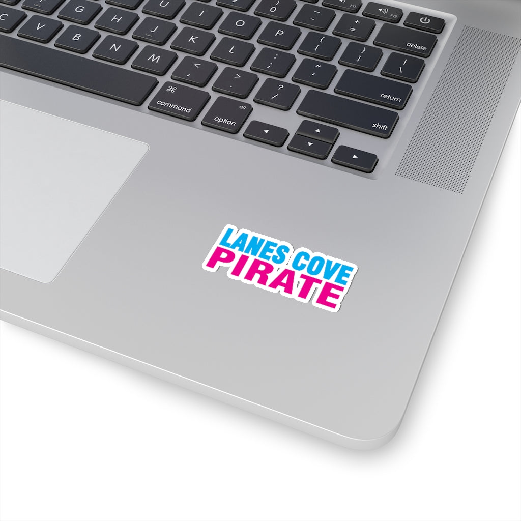 Lanes Cove Pirate Text Sticker - Nautical Typography Decal 4 Sizes