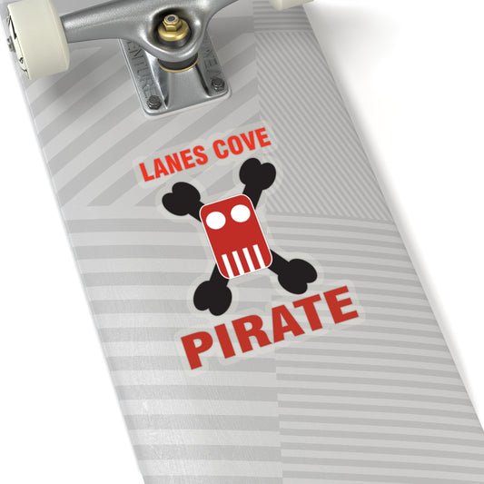 Lanes Cove Pirate Stickers Red Black - Nautical Design Decal 4 Sizes