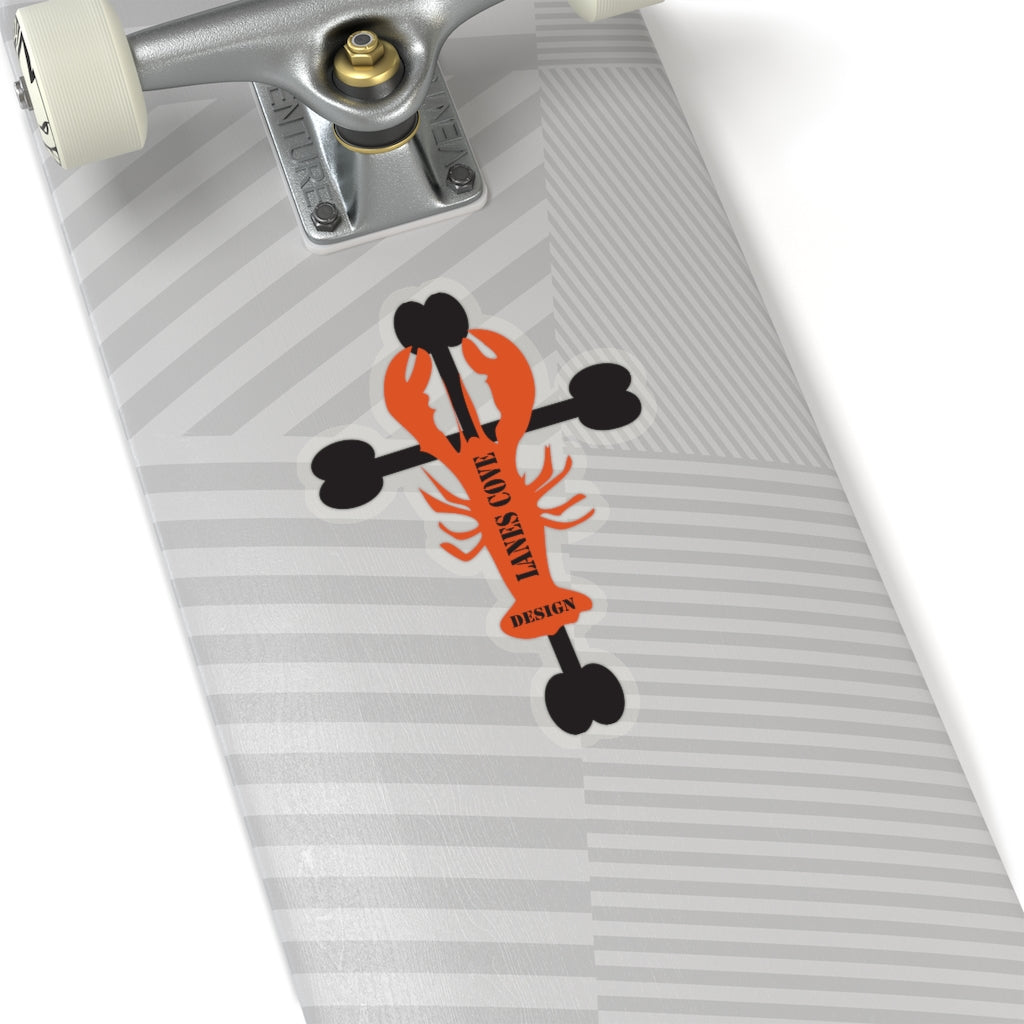 Lobster Cross Decal - Nautical Design 4 Sizes
