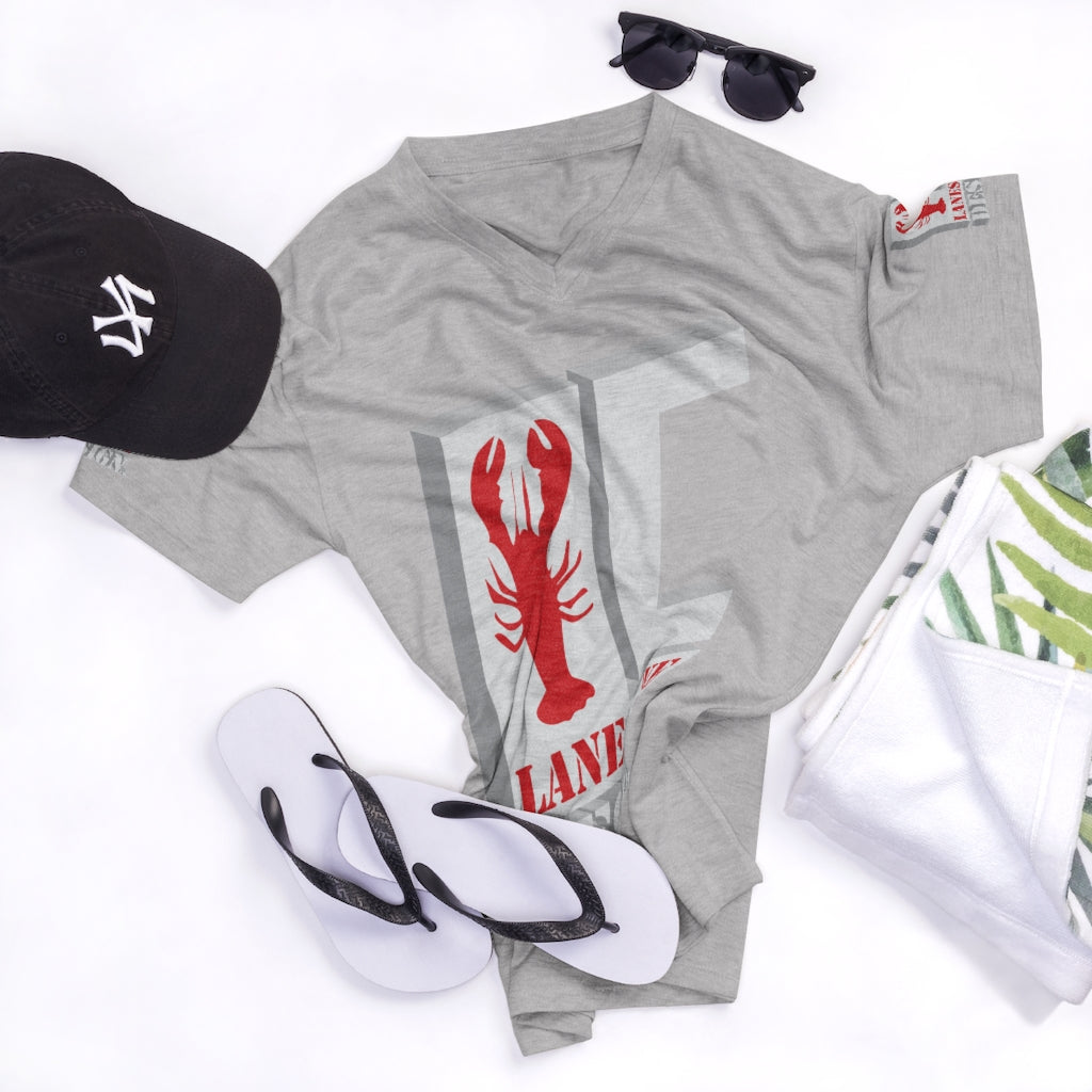 Lanes Cove Design Men's Tri-Blend V-Neck T-Shirt - Premium Soft