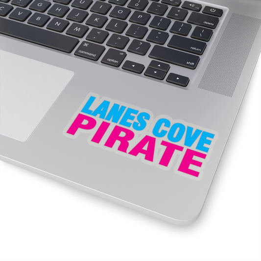 Lanes Cove Pirate Text Sticker - Nautical Typography Decal 4 Sizes