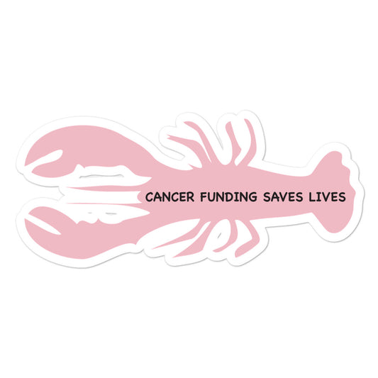 Cancer Funding Lobster, Bubble-free stickers