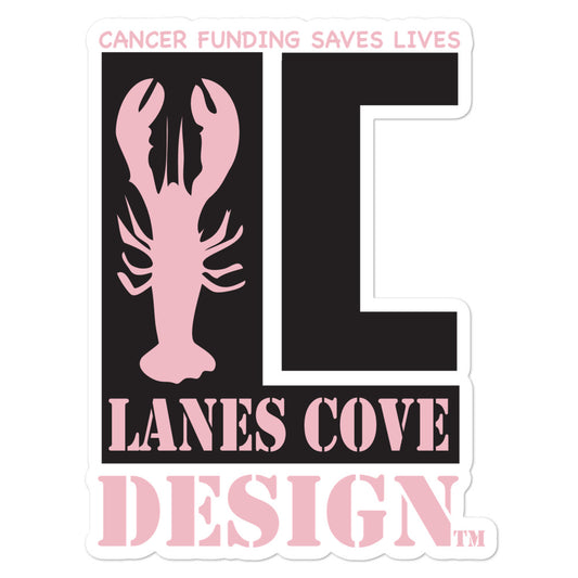 Lanes Cove Design, Cancer Funding, Bubble-free stickers
