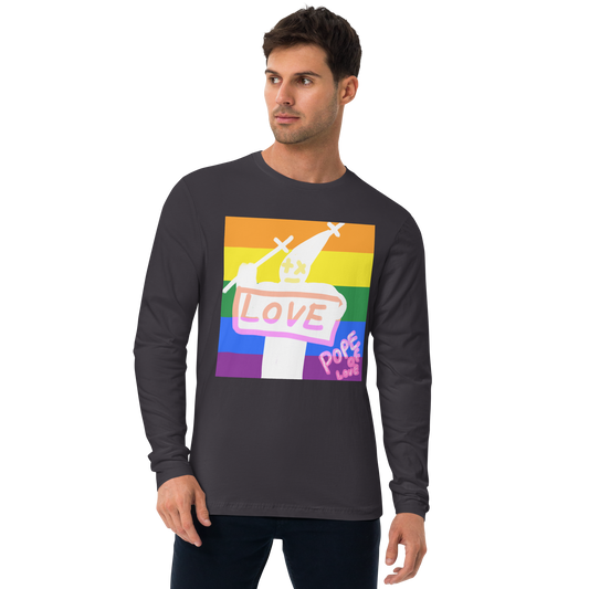 Pride, Pope Of Love Long Sleeve Fitted Crew