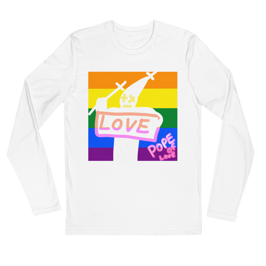 Pride, Pope Of Love Long Sleeve Fitted Crew