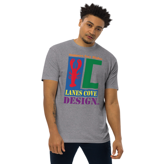 Support Gay Rights Men’s premium heavyweight tee
