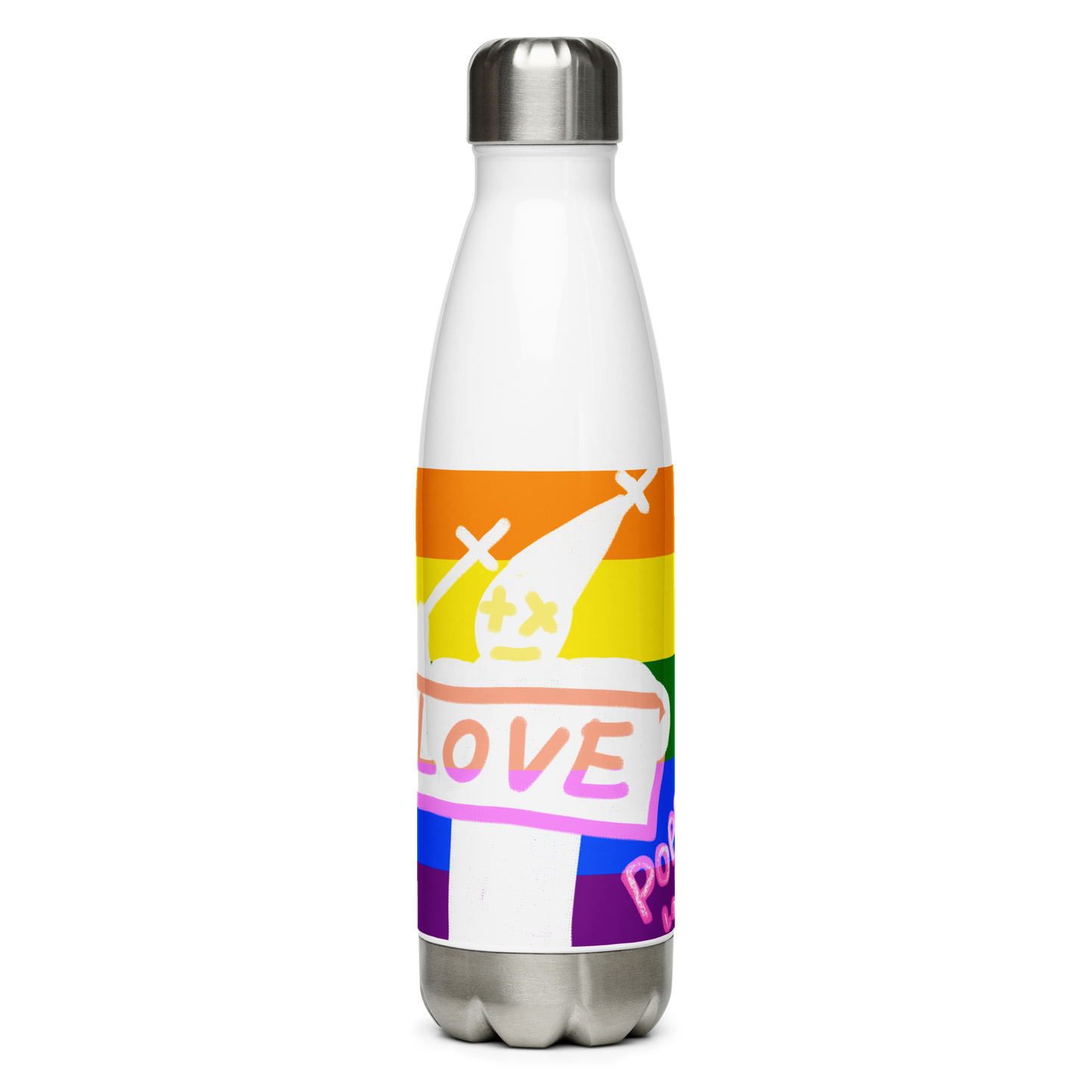 Pride, Pope Of Love Stainless Steel Water Bottle