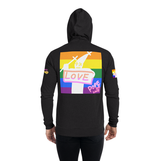 Pride, Pope Of Love Unisex zip hoodie