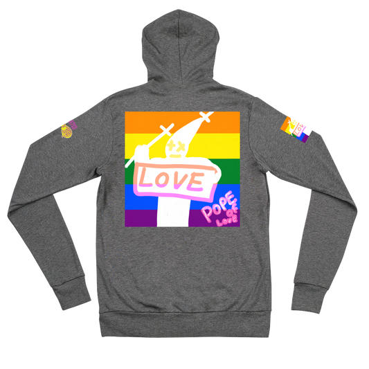 Pride, Pope Of Love Unisex zip hoodie