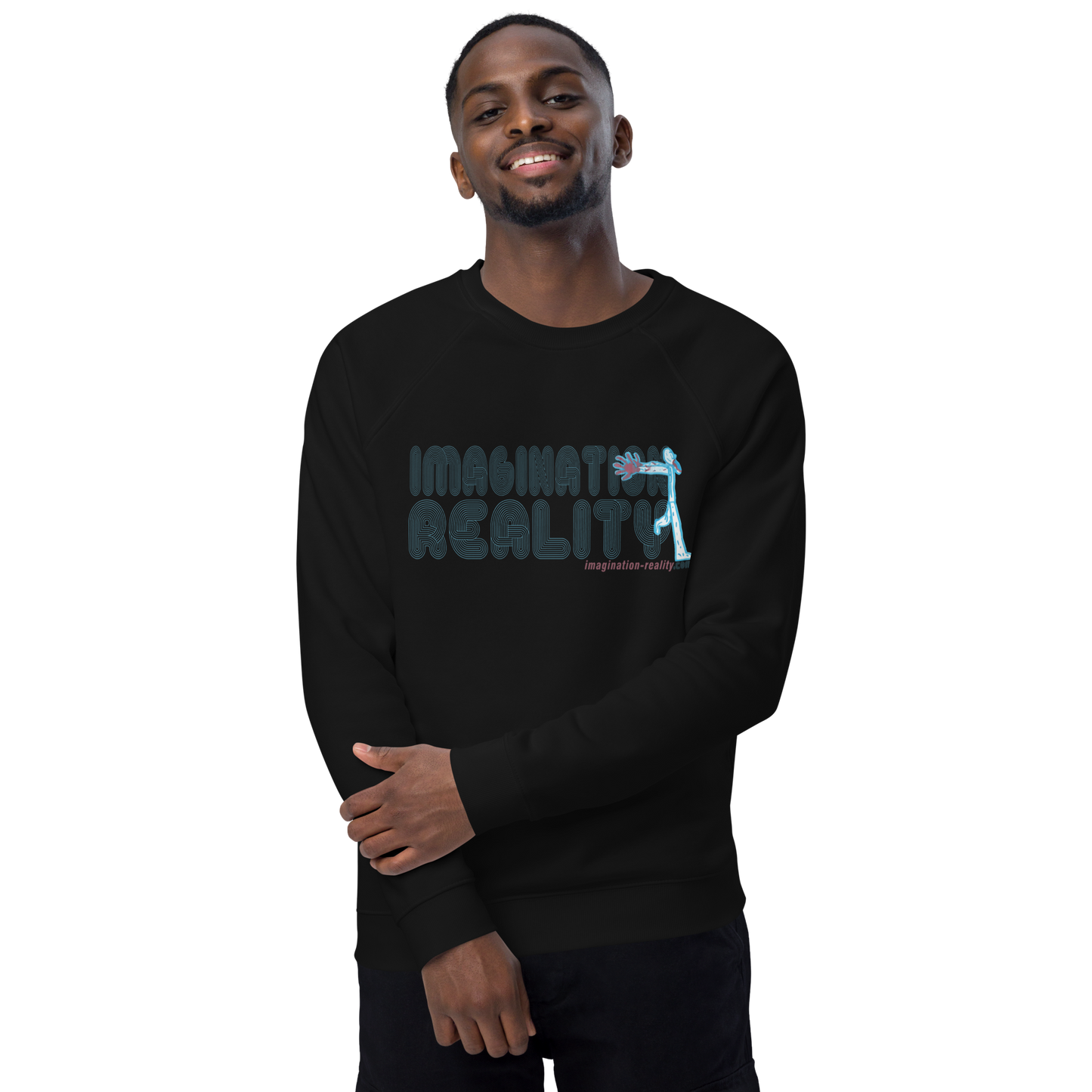 IMAGINATION REALITY Unisex organic raglan sweatshirt