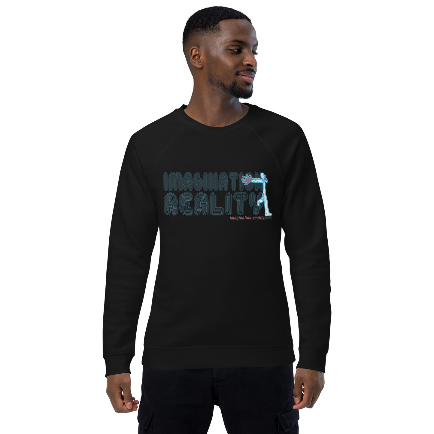 IMAGINATION REALITY Unisex organic raglan sweatshirt